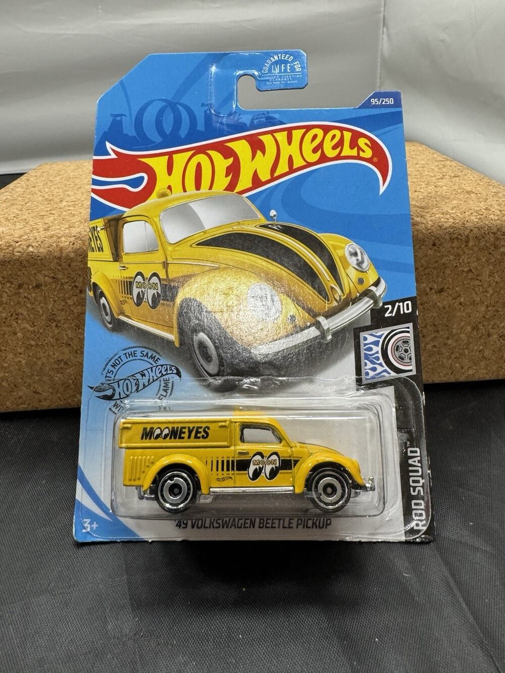 2020 Hot Wheels ‘49 VW Volkswagen Beetle Pickup Yellow Moon Eyes Mooneyes 95/250
